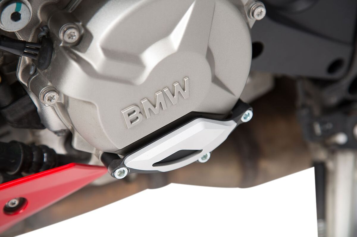 ENGINE CASE PROTECTOR BLACK/SILVER BMW S1000R / RR / XR