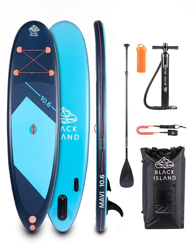 SUP Black Island, Mavi 10´6 Paket