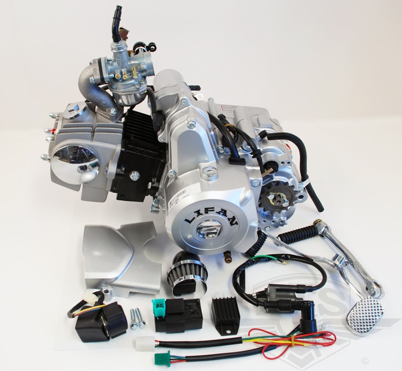 Komplett Motor Lifan 107cc, El & Kickstart
