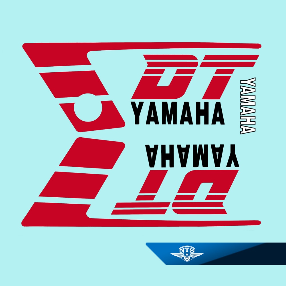 Dekalsats Yamaha DT50 Svart/Röd