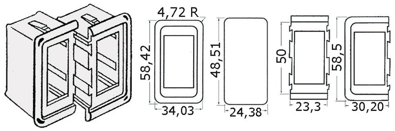 Hållare till brytare Hö/Vä Osculati