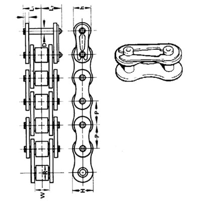 Kedjelås 420 1/2" x 1/4"