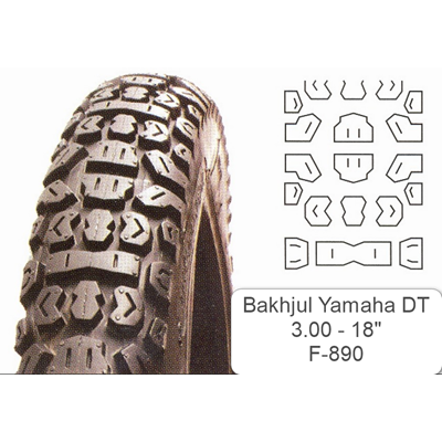 Däck 3.00-18, Yamaha DT Bakhjul