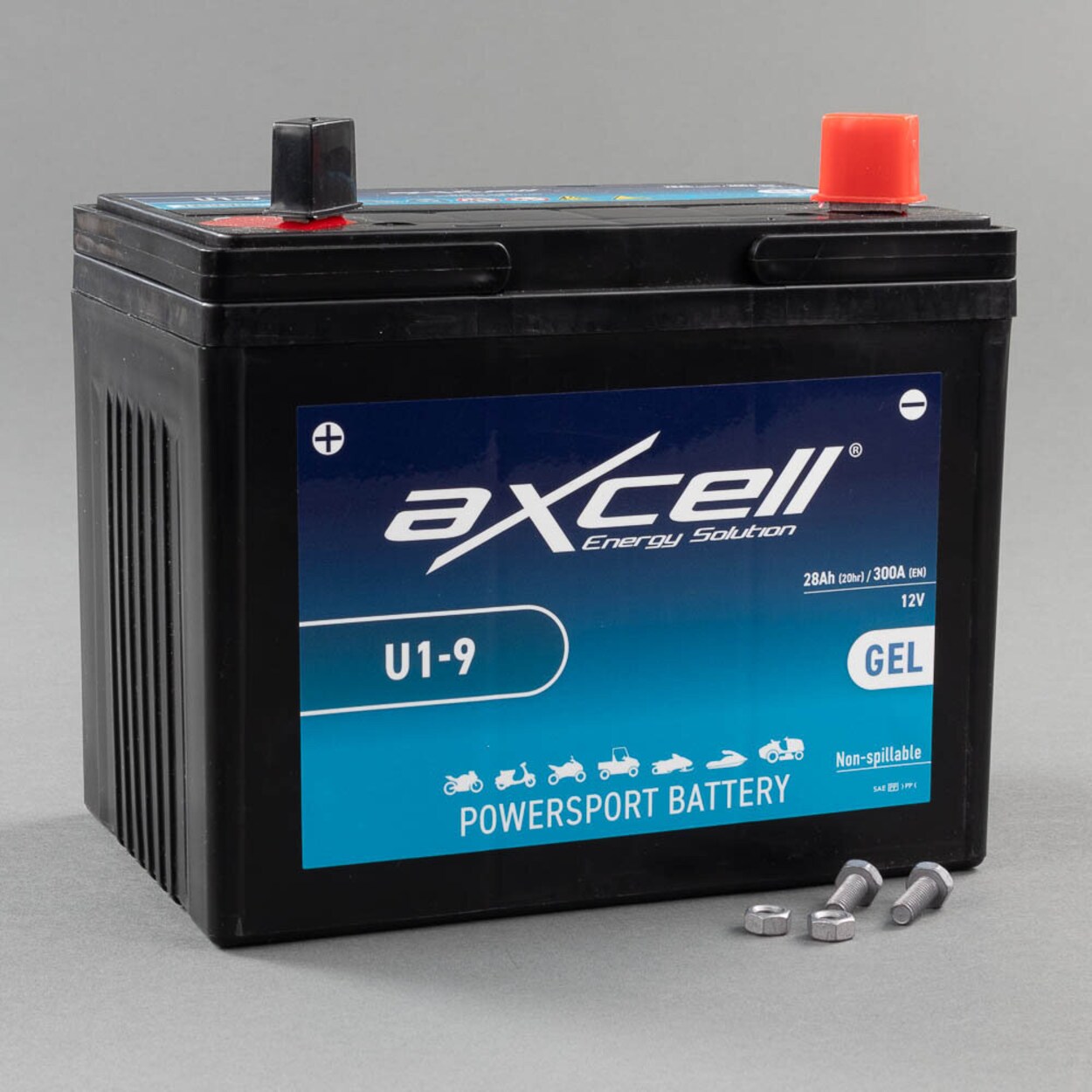 Scott Axcell Batteri Axcell U1-9 12V 28Ah 1134-5751-01 - Skoterdelen