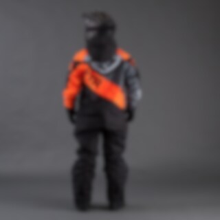 Onepiece FXR Child/Youth Fuel, Black/Charcoal/Orange - Skoterdelen