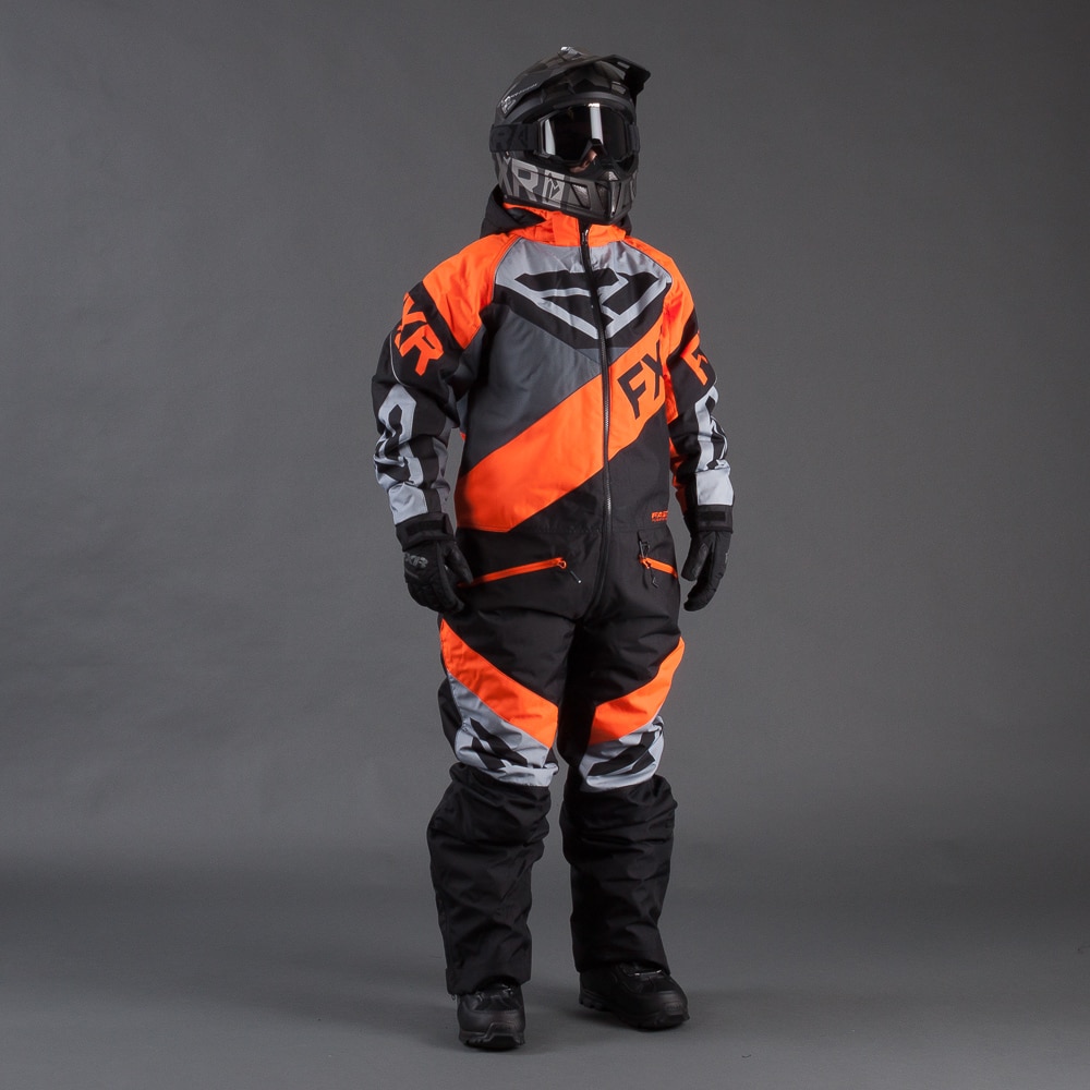 Onepiece FXR Child/Youth Fuel, Black/Charcoal/Orange