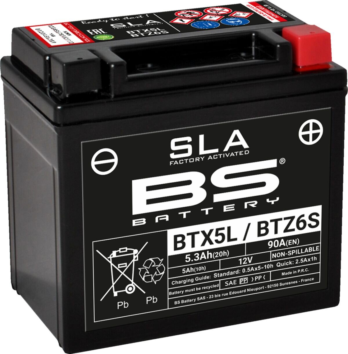 BATTERY BTX5L SLA 12V 70 A