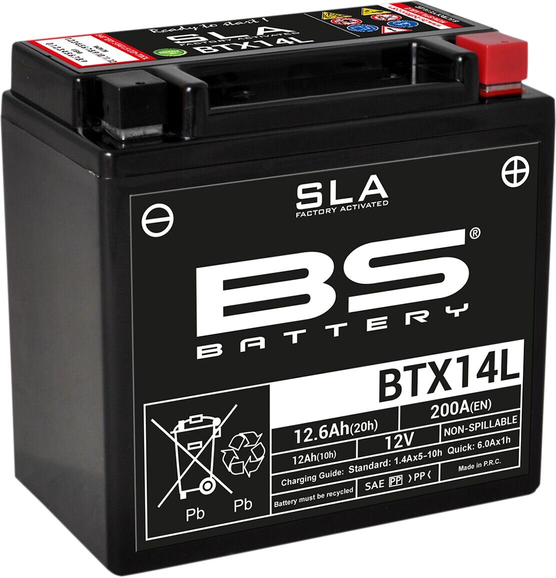 BATTERY BTX14L SLA 12V 200 A