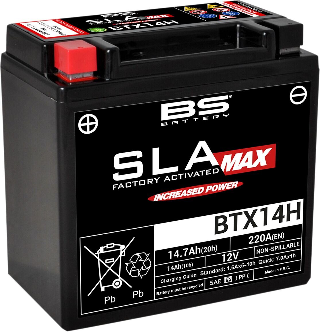 BATTERY BTX14H SLA MAX 12V 220 A