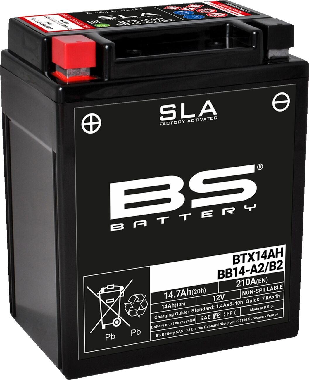 BATTERY BTX14AH SLA 12V 210 A