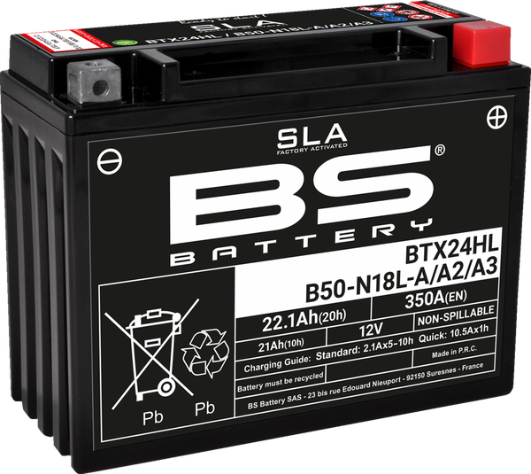 Batteri SLA BS B50-N18L-A 12V 20Ah HÖ+