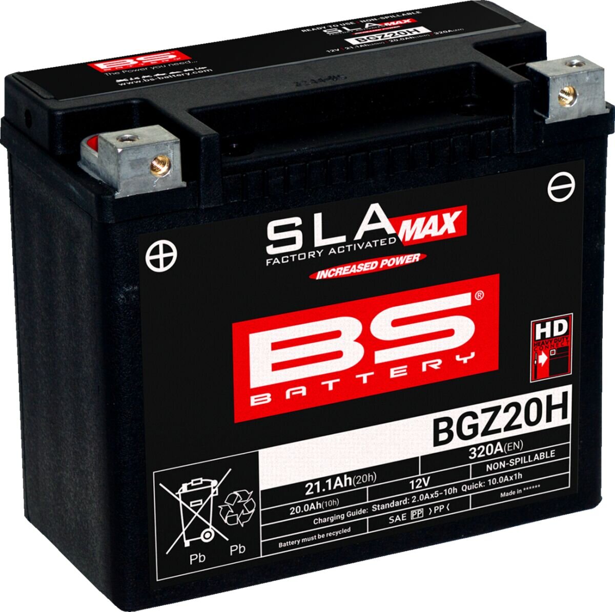 BATTERY BS BGZ20H SLA MAX