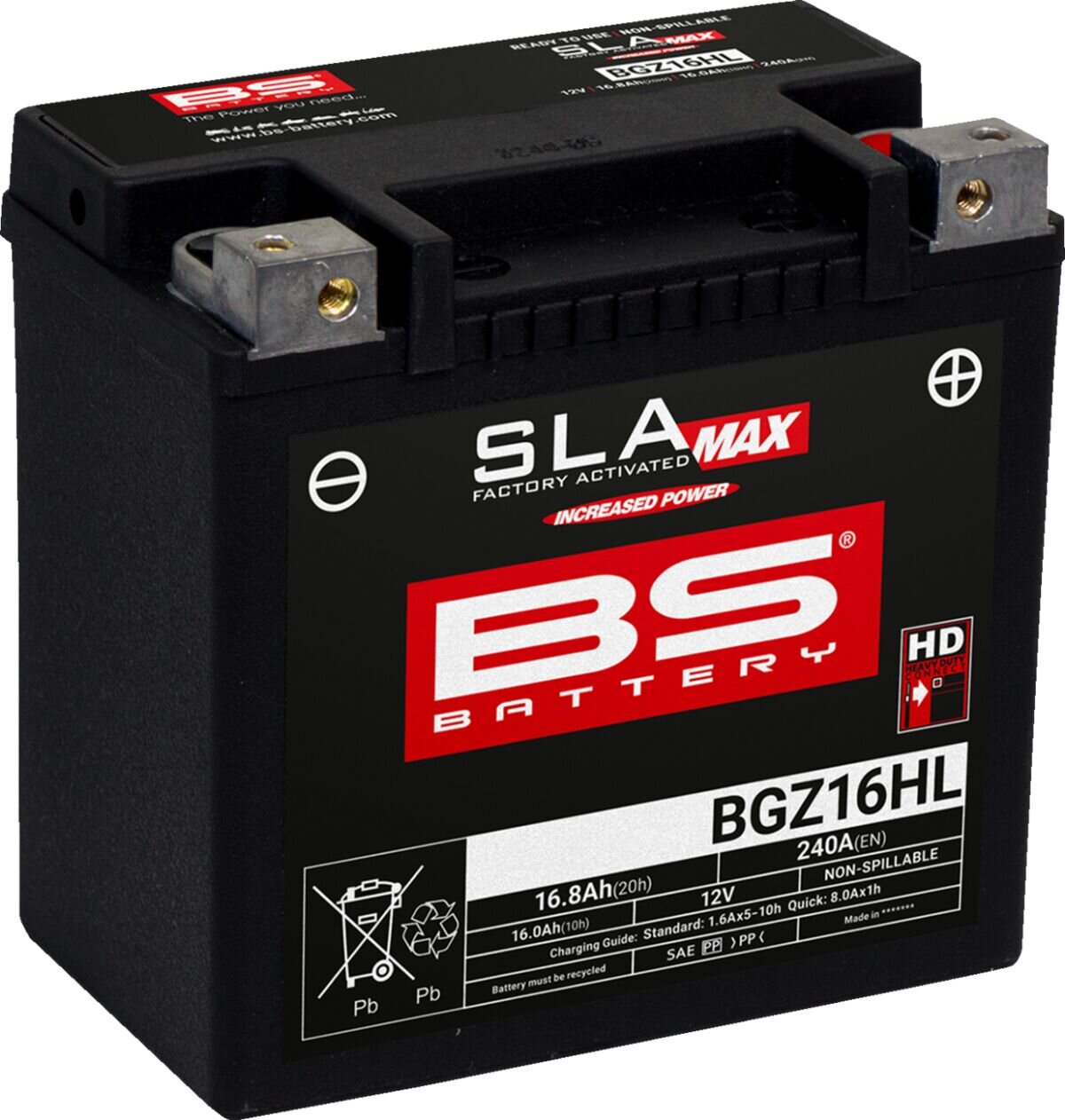 BATTERY BS BGZ16HL SLA MAX