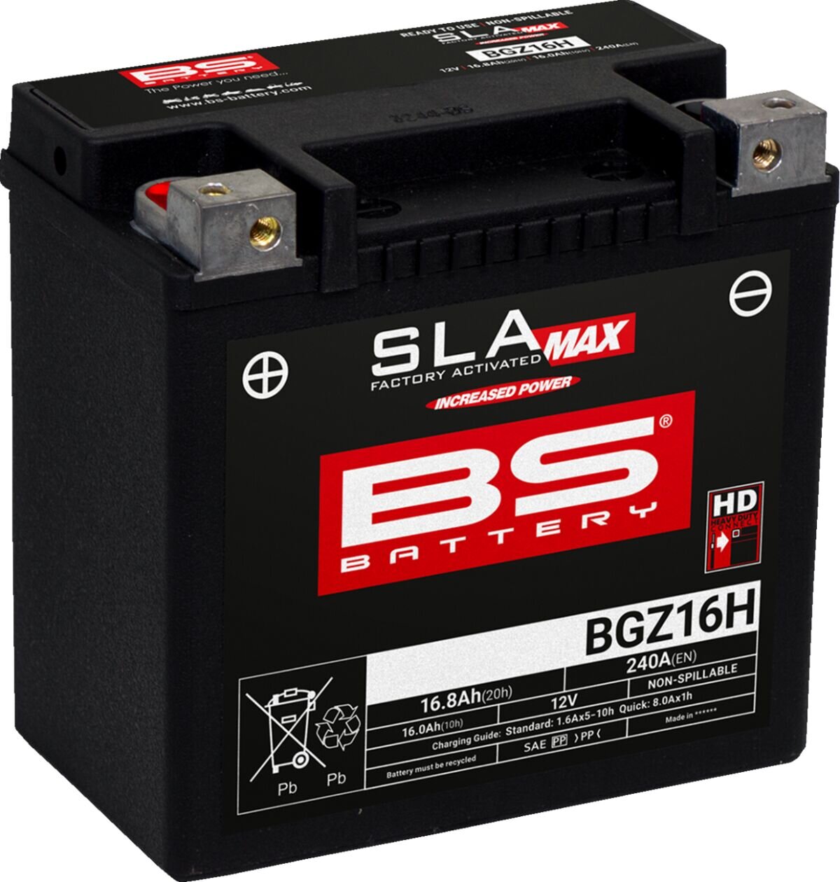 BATTERY BS BGZ16H SLA MAX