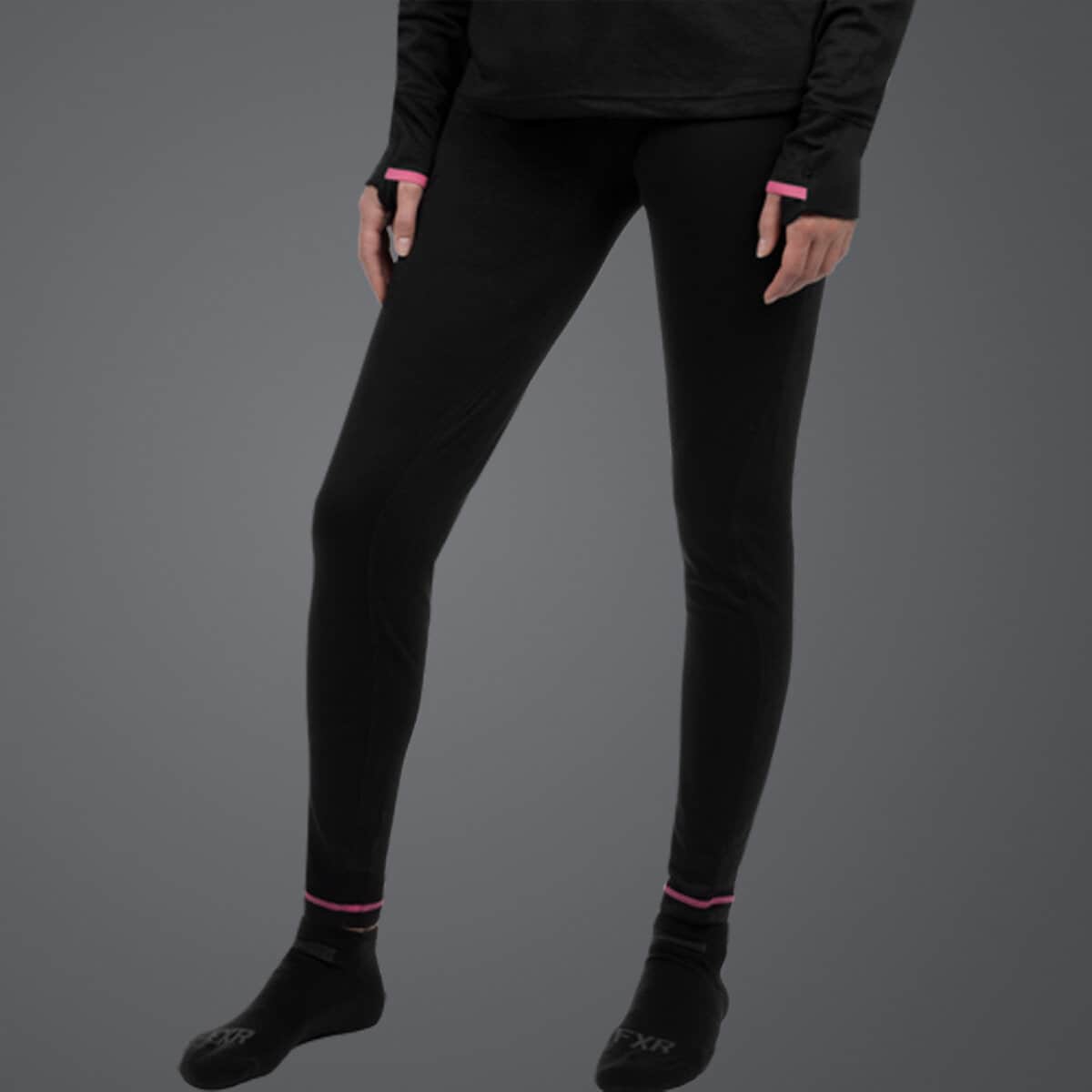 Underställsbyxor W´s FXR 20% Merino Endeavor Pant, Black/E Pink