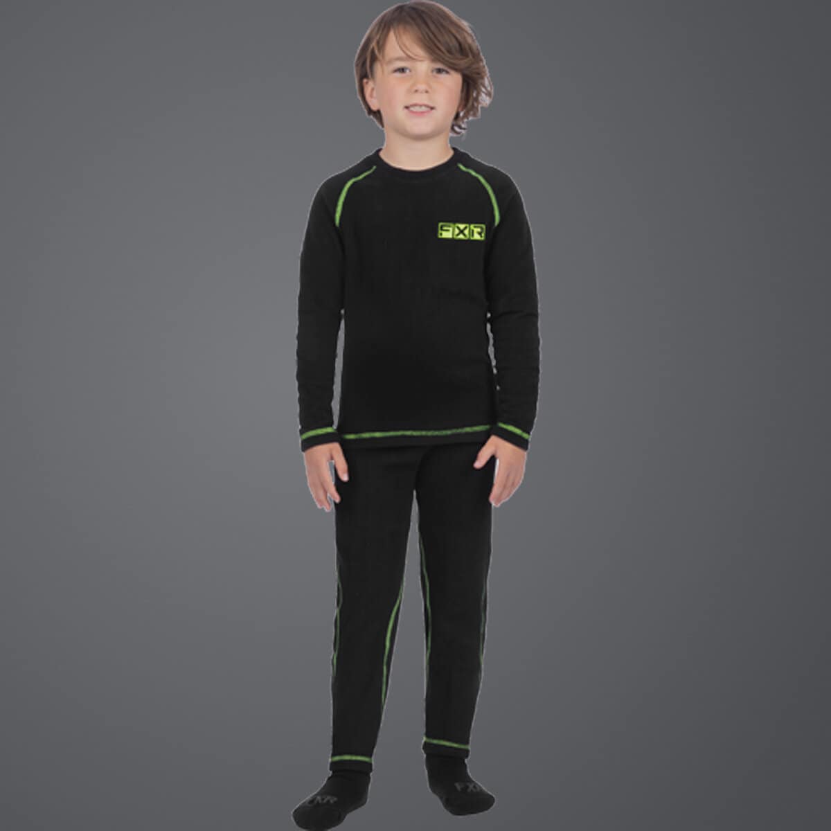 Underställsset FXR Youth Pyro Thermal, Black/Hi-Vis