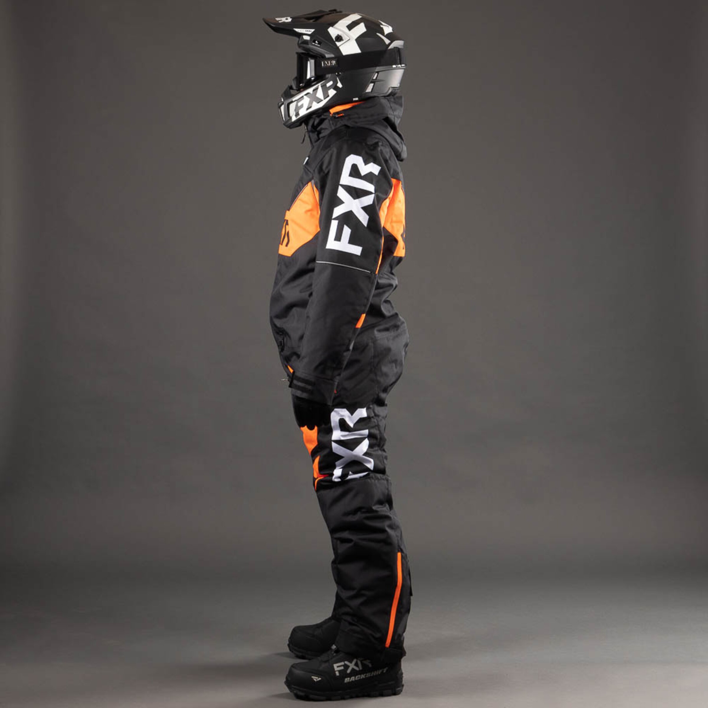 Onepiece FXR Fuel FX, Black/Orange/White - Skoterdelen