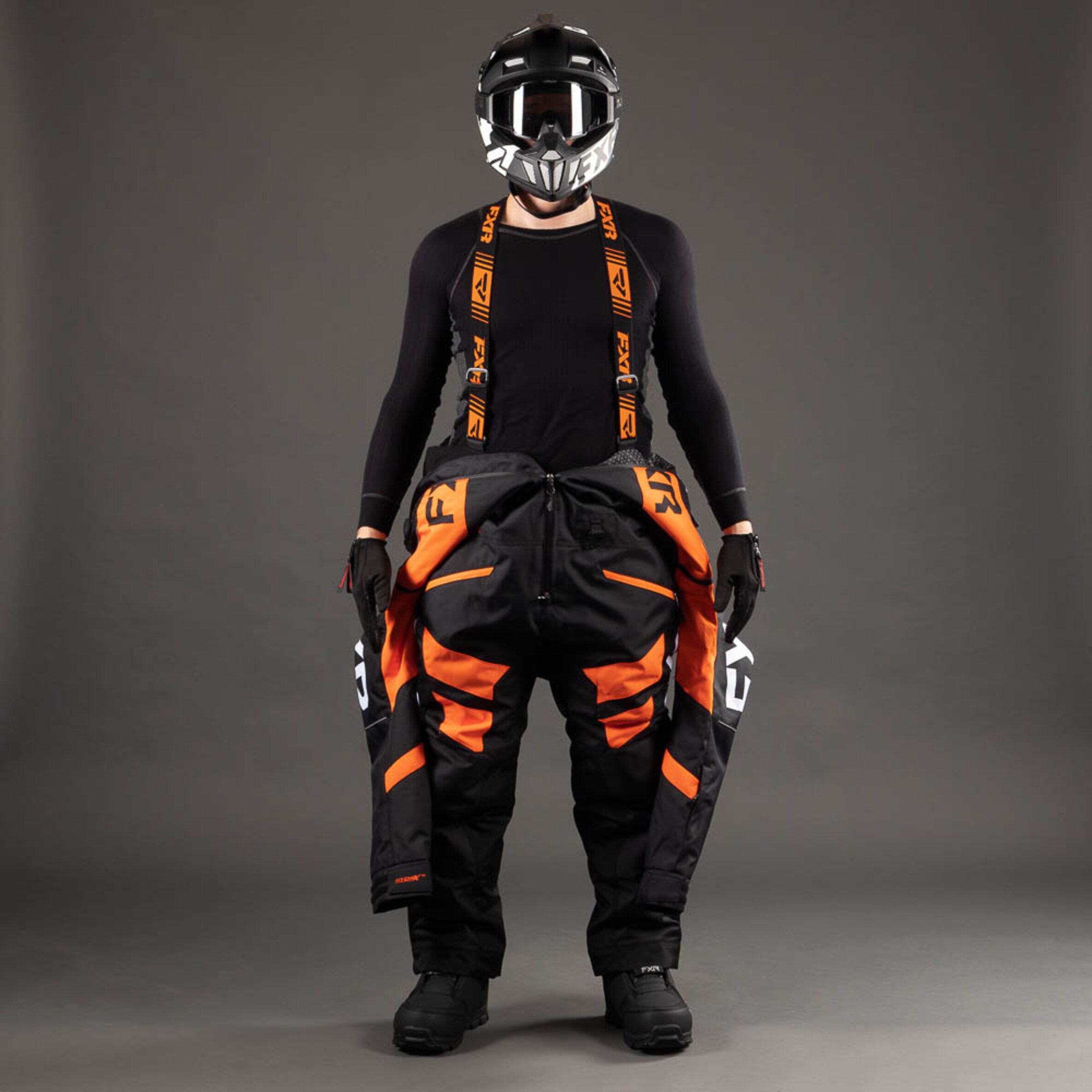 Onepiece FXR Fuel FX, Black/Orange/White - Skoterdelen