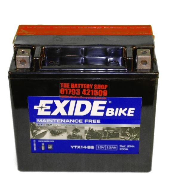 Batteri YTX14-BS 12V 12Ah VÄ+