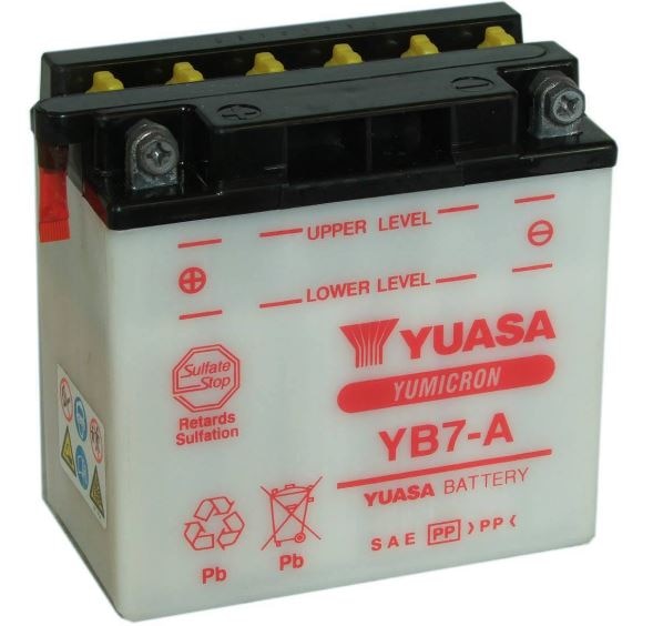 Batteri YB7-A 12V 8Ah VÄ+