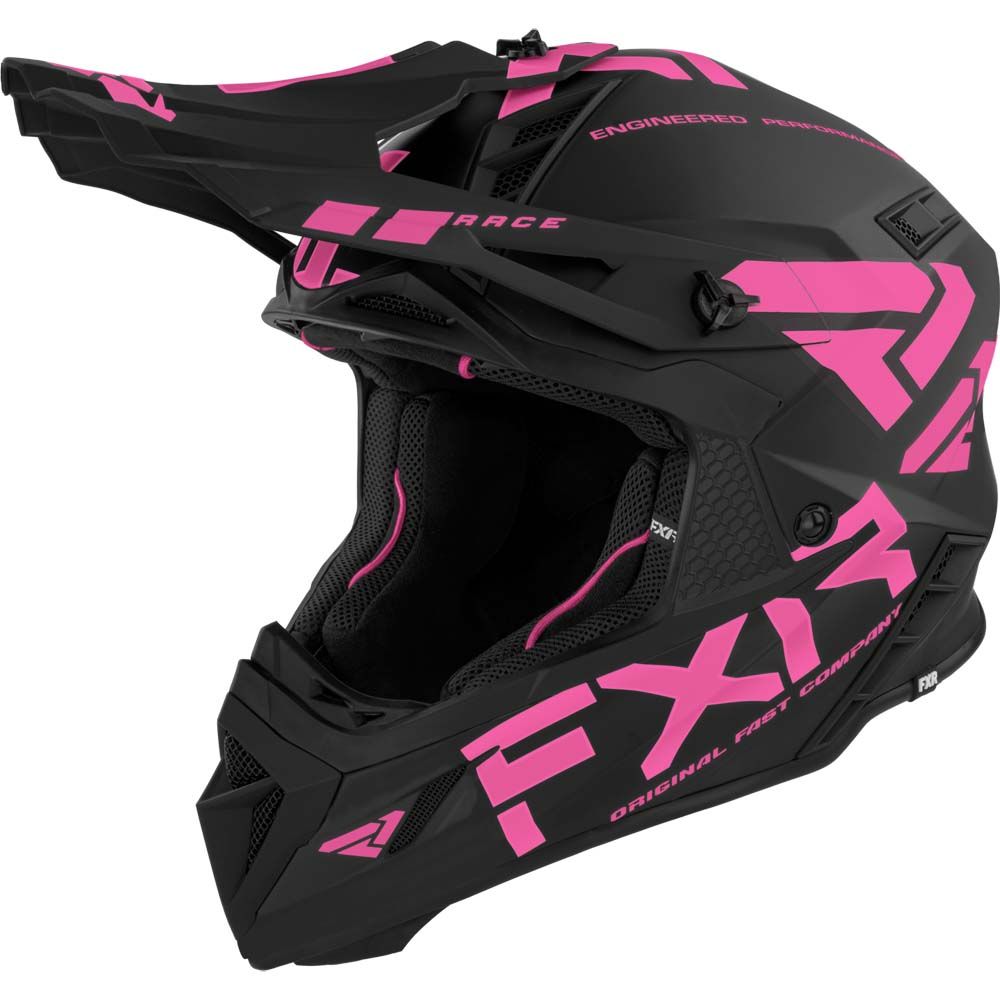 Hjälm FXR Helium Race Div, Black/Electric Pink