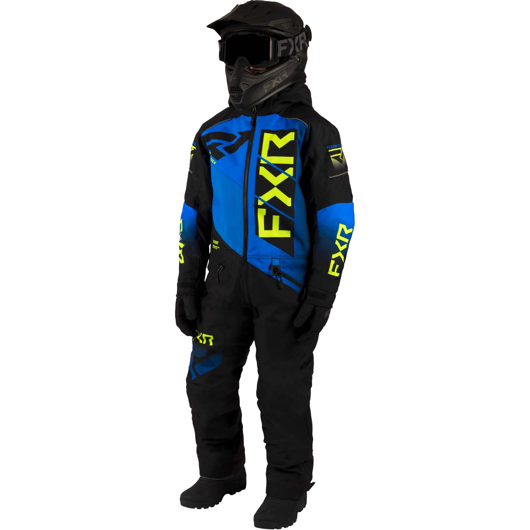 Onepiece FXR Child/Youth Helium, Black/Blue/Hivis