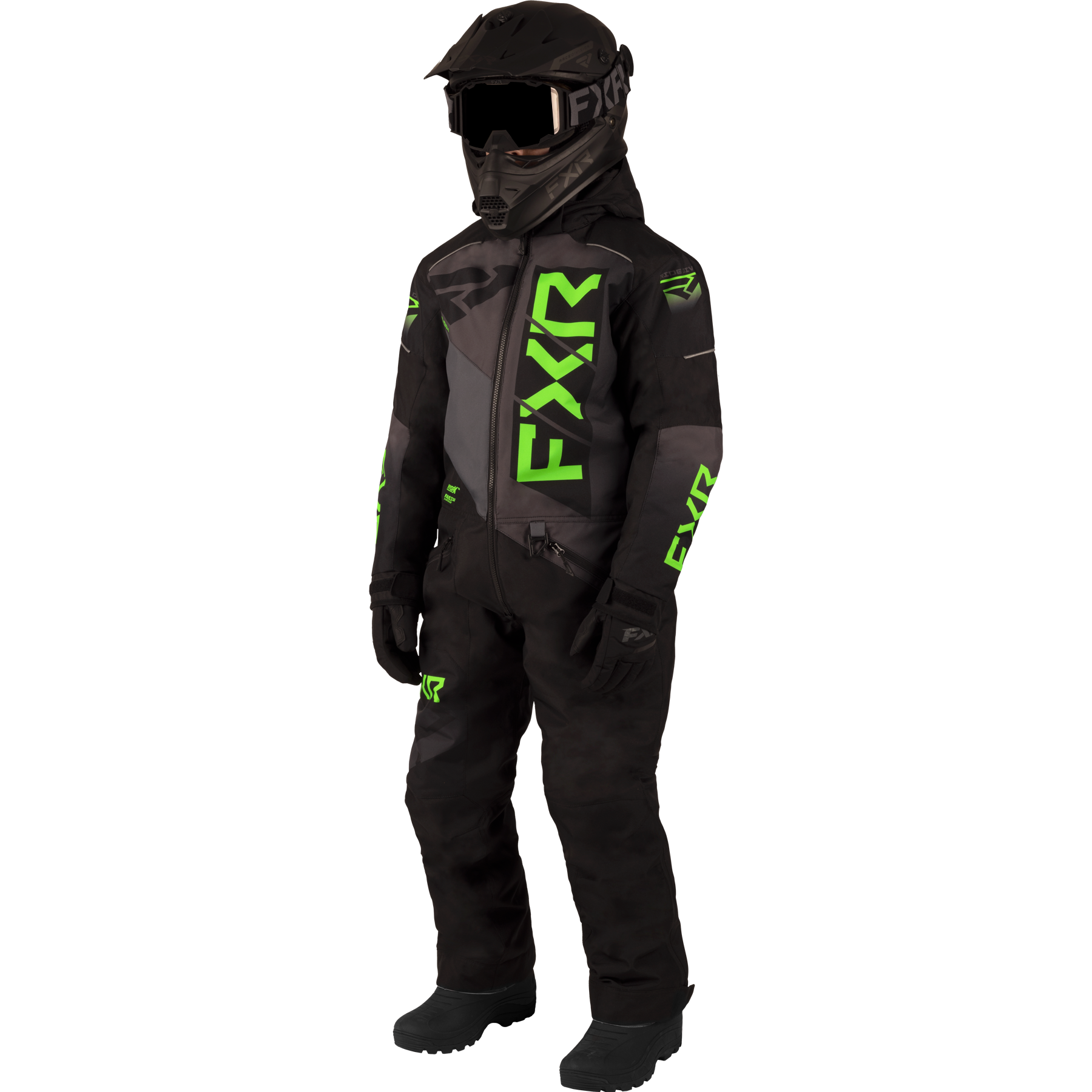 Onepiece FXR Child/Youth Helium, Black/Char/Lime