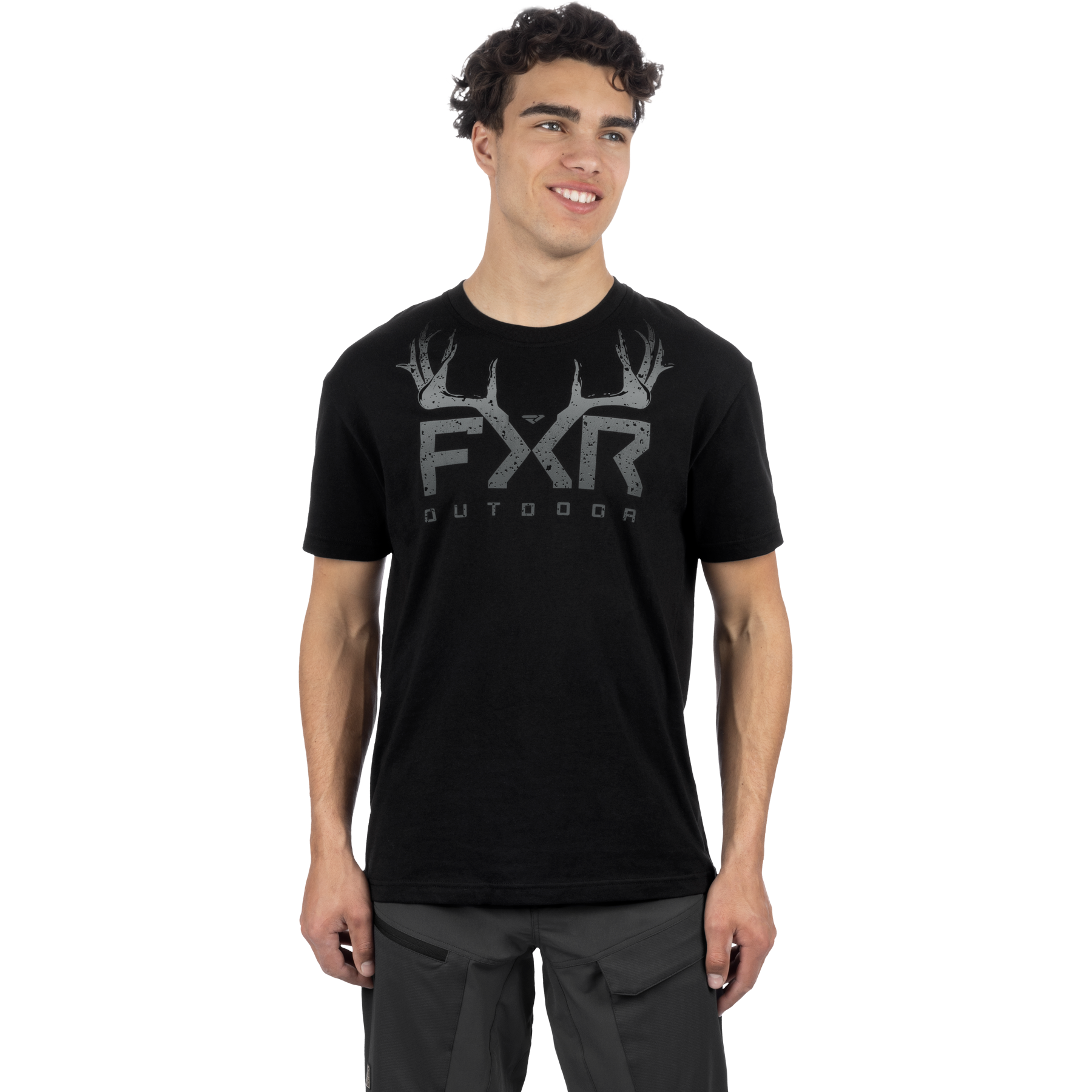 T-Shirt FXR Antler, Black/Grey