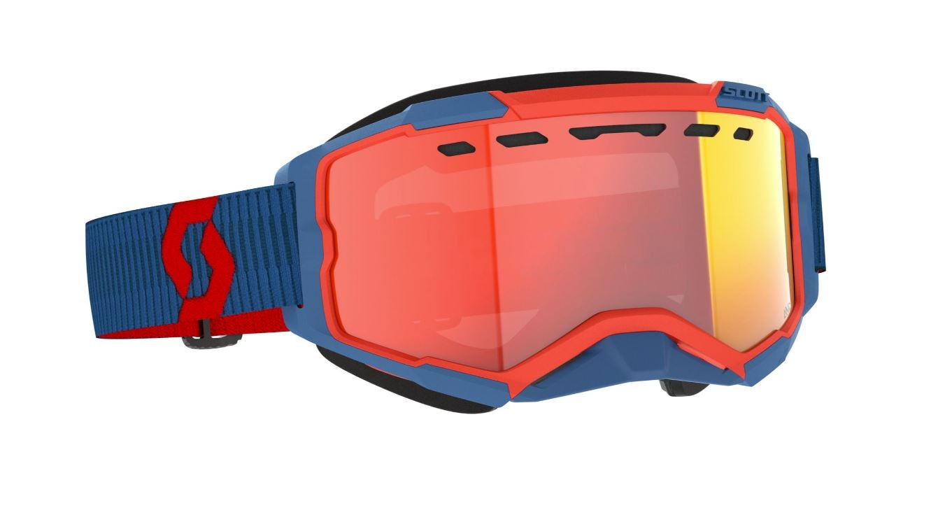 Glasögon Scott Fury LS Snow Cross, Dark Blue/Neon Red