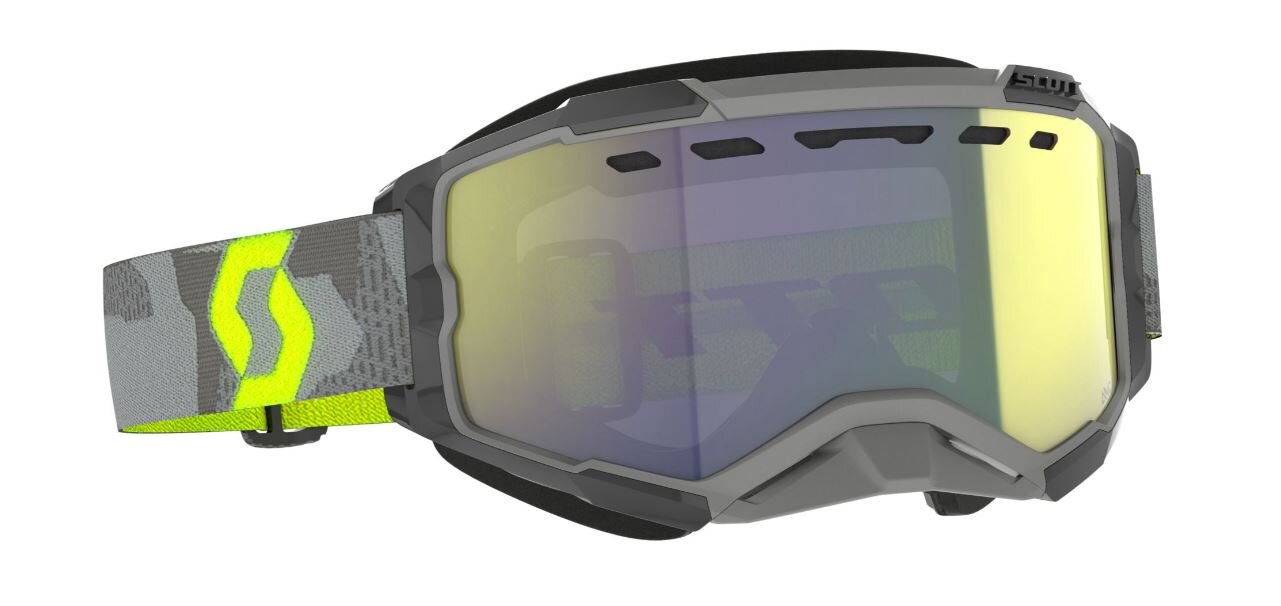 Glasögon Scott Fury Snow Cross, Light Grey/Neon Yellow