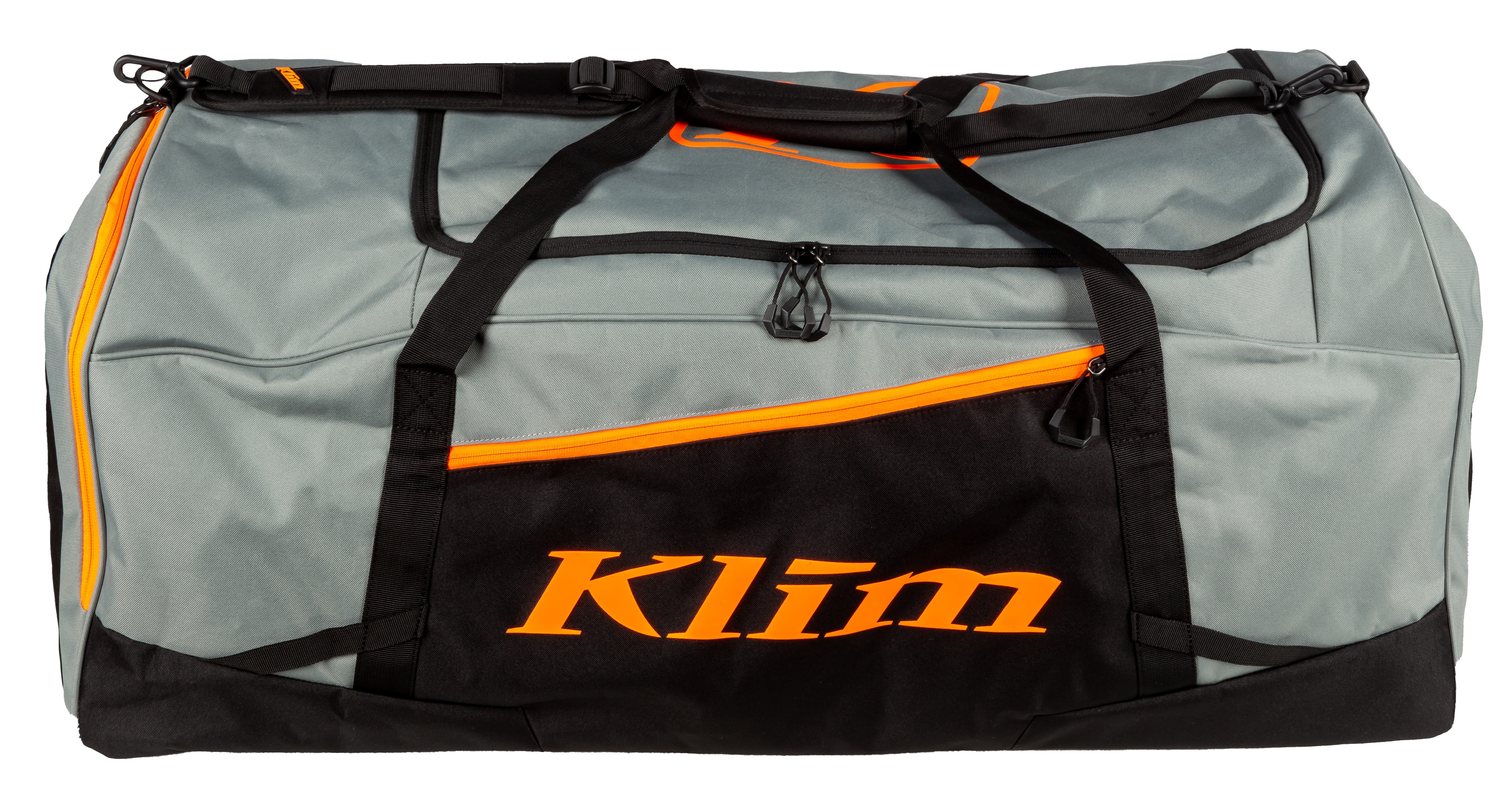 Klim Drift Gear Bag, Slate Gray - Strike Orange