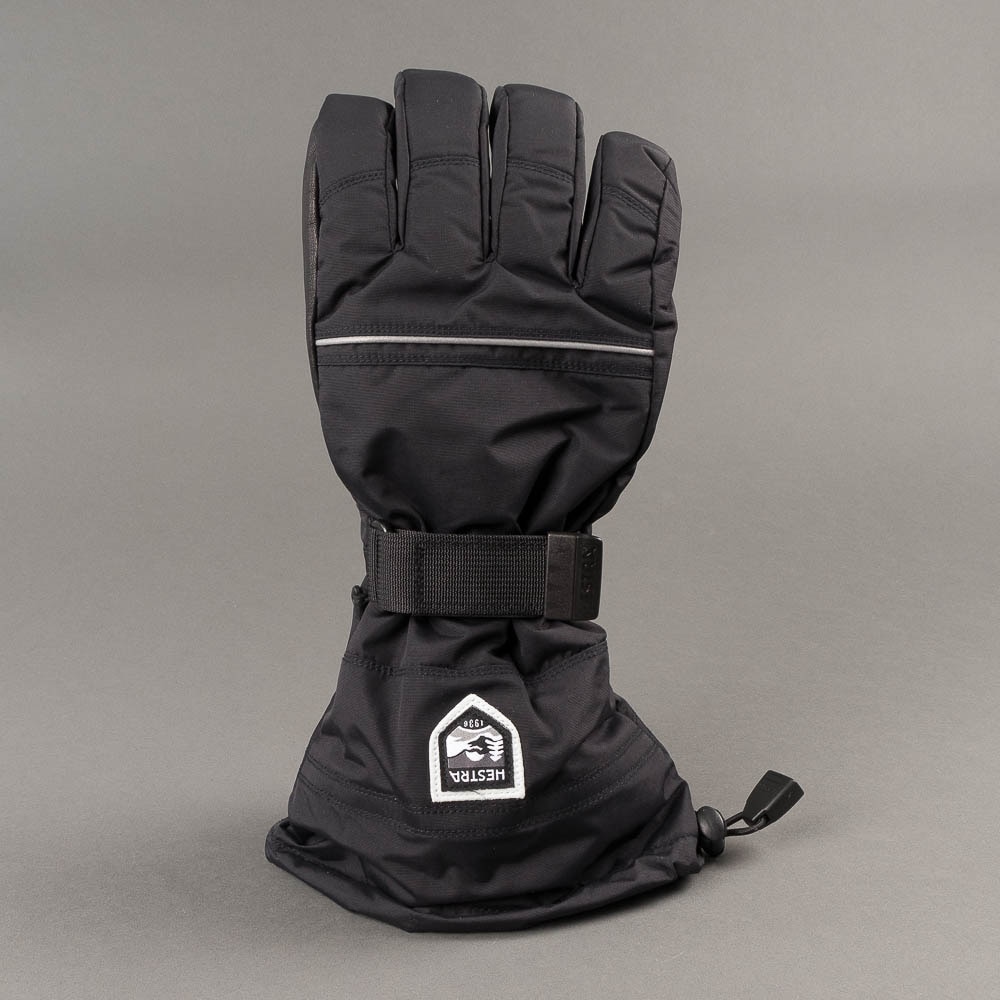 Handskar Hestra Snowmobile 5 finger, Svart