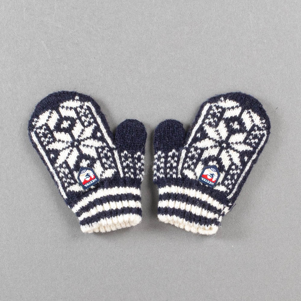 Vantar Hestra Kids Nordic Mitt, Navy/Offwhite