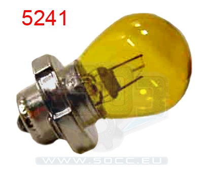 Lampa P26S 6V 15W Gul