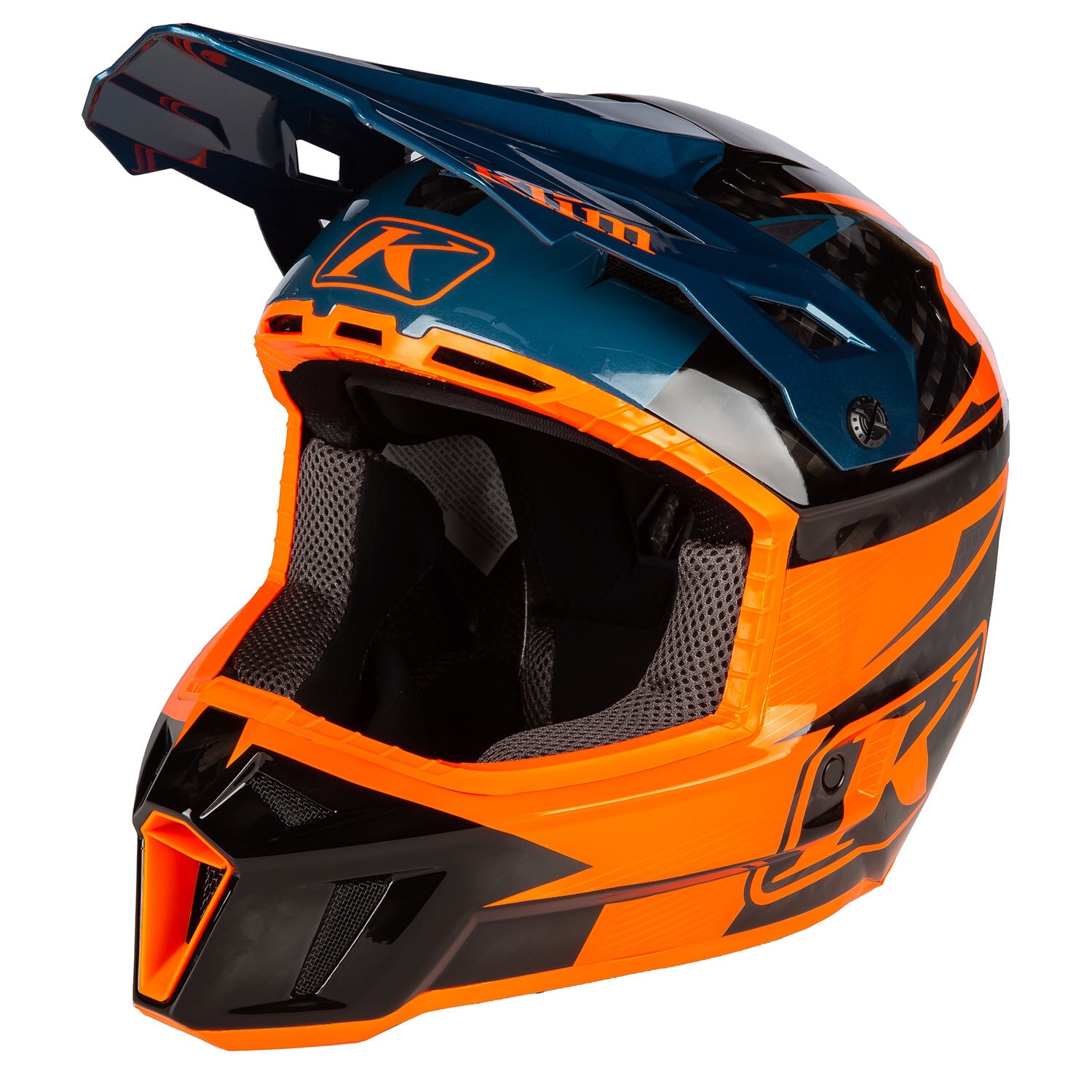 Hjälm Klim F3 Carbon Pro Off-Road, Striker Petrol Orange