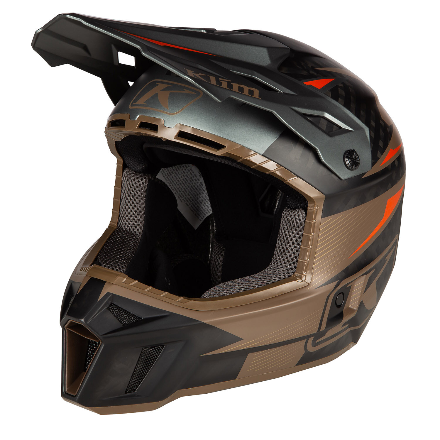 Hjälm Klim F3 Carbon Pro Off-Road, Striker Potter´s Clay