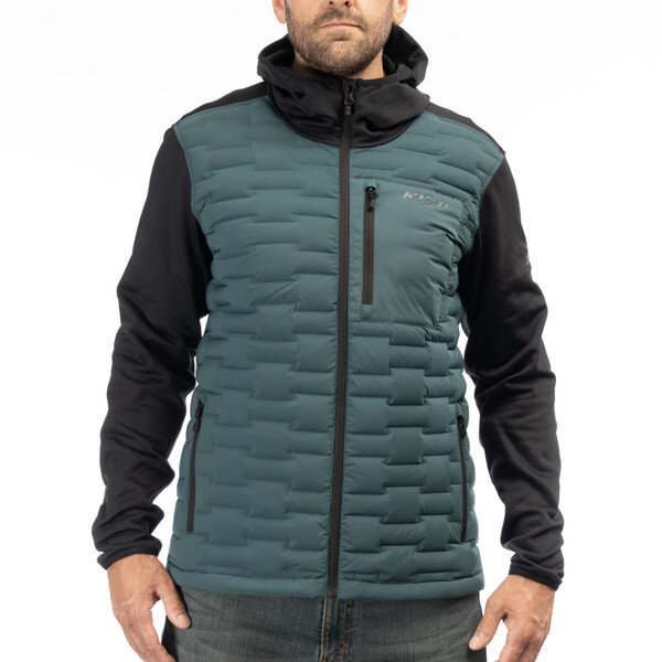 Hoodie Klim Boulder Stretch Down Hybrid, Dark Sea - Black