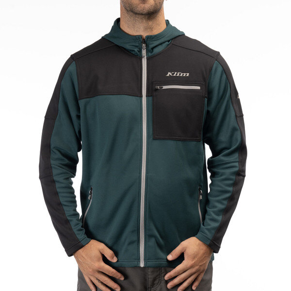 Hoodie Klim Glacier, Dark Sea - Black