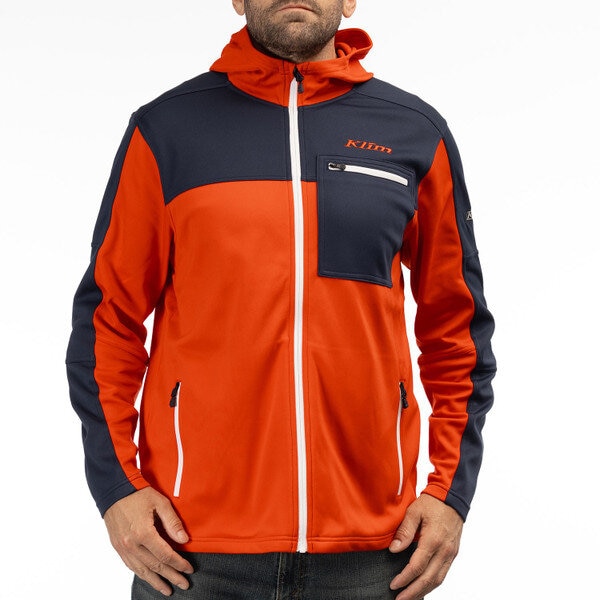 Hoodie Klim Glacier, Fiery Red - Dress Blues