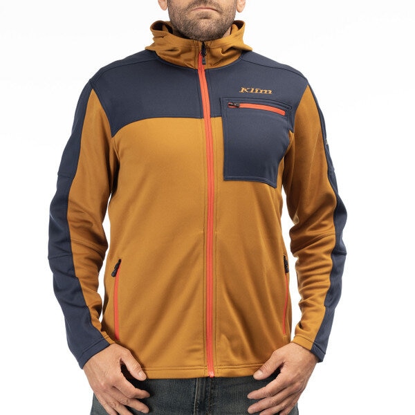 Hoodie Klim Glacier, Golden Brown - Dress Blues