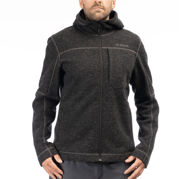 Hoodie Klim Bighorn Canyon Wool, Black Heather