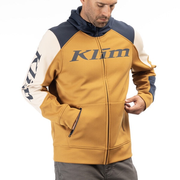 Hoodie Klim Stealth, Golden Brown - Dress Blues