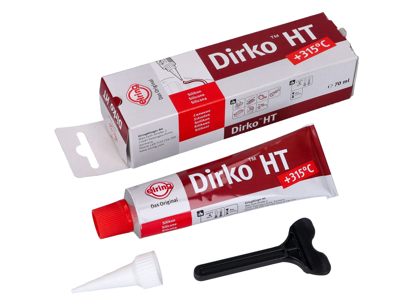 Dirko HT Packningsmassa Silikon röd