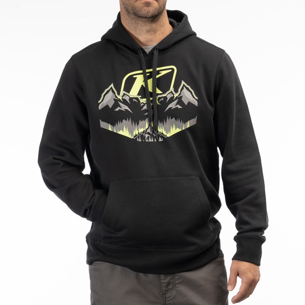 Hoodie Klim Peak Side, Black - Hi-Vis