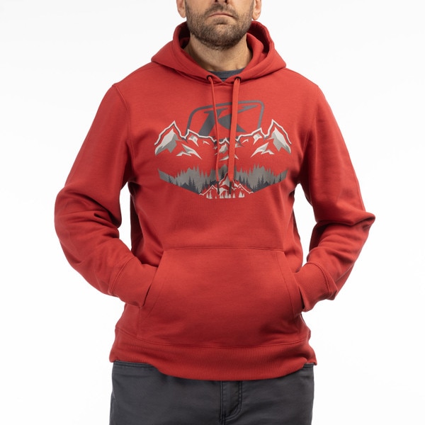 Hoodie Klim Peak Side, Chili Pepper - Dress Blues