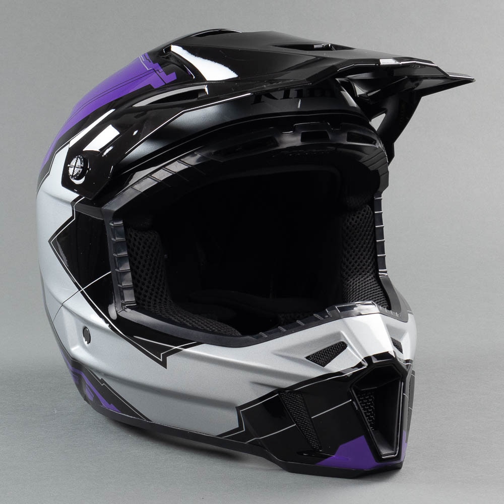 Hjälm Klim F3, Verge Heliotrope - Metallic Silver