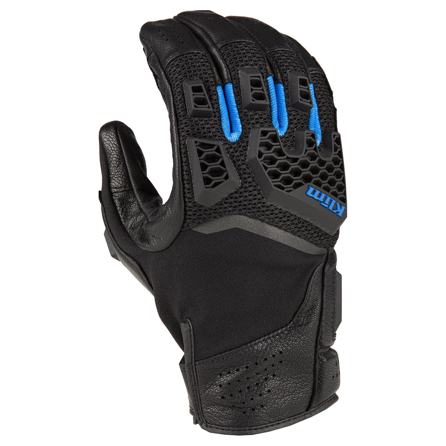 Handskar Klim Baja S4, Black - Kinetik Blue