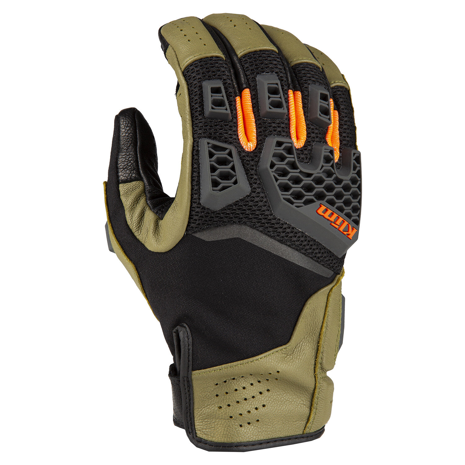 Handskar Klim Baja S4, Sage - Strike Orange