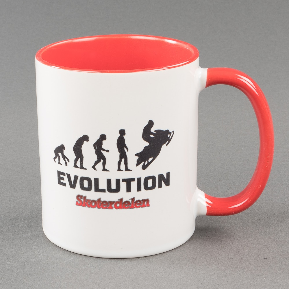 Mugg Vit/Röd Evolution