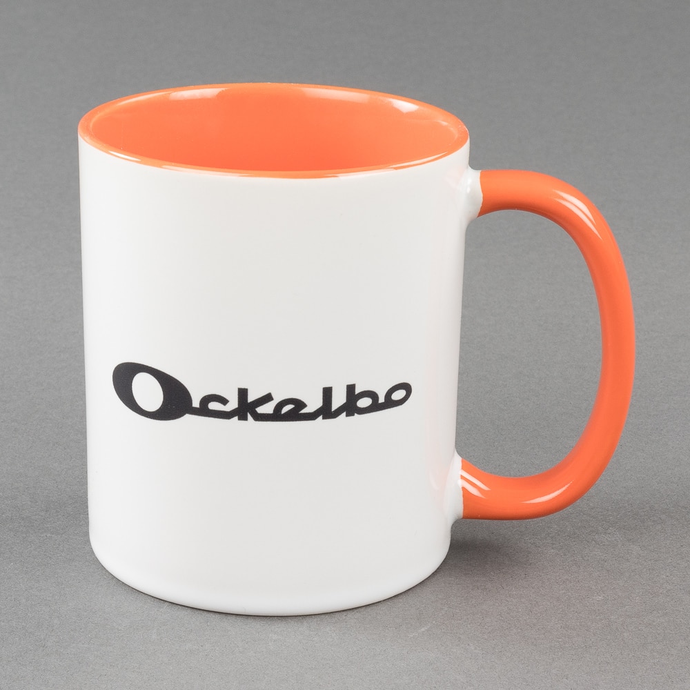 Mugg Vit/Orange Ockelbo